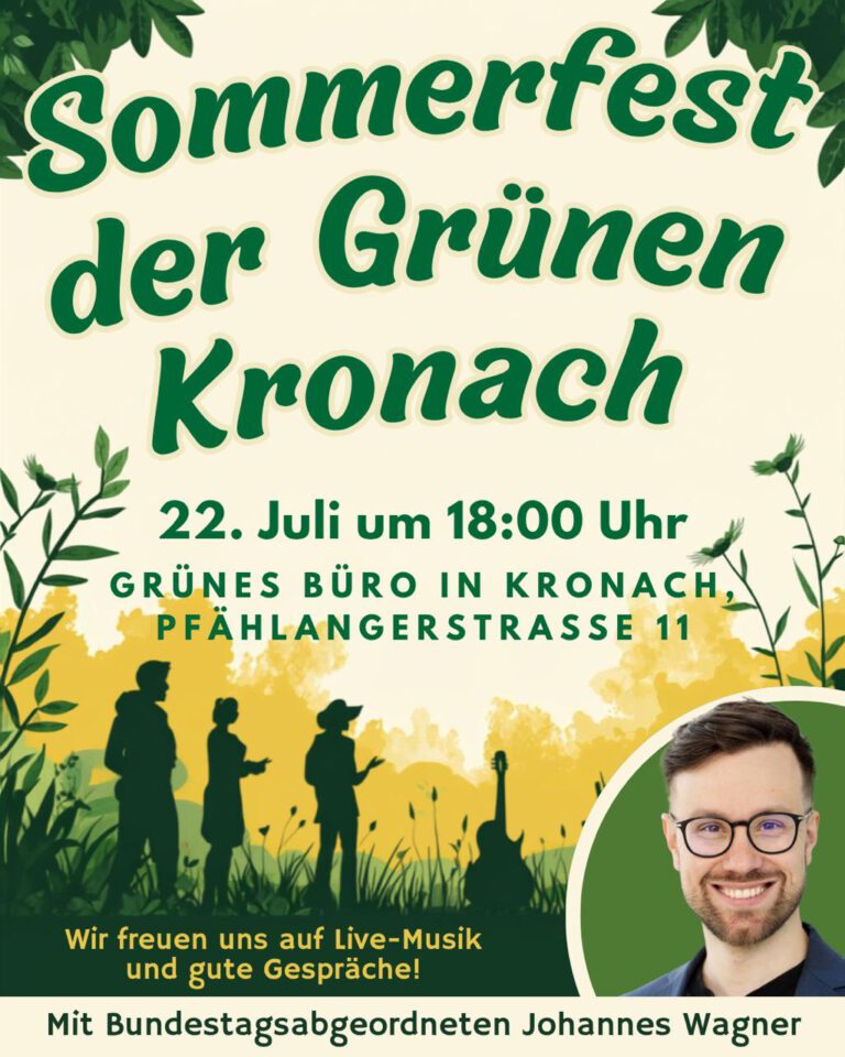Grüne Kronach laden zum Sommerfest ein