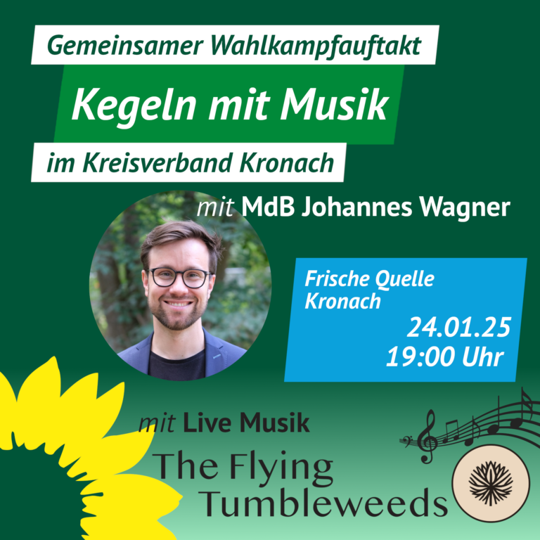 Kegeln mit Musik – Grüner Wahlkampfauftakt